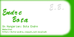 endre bota business card